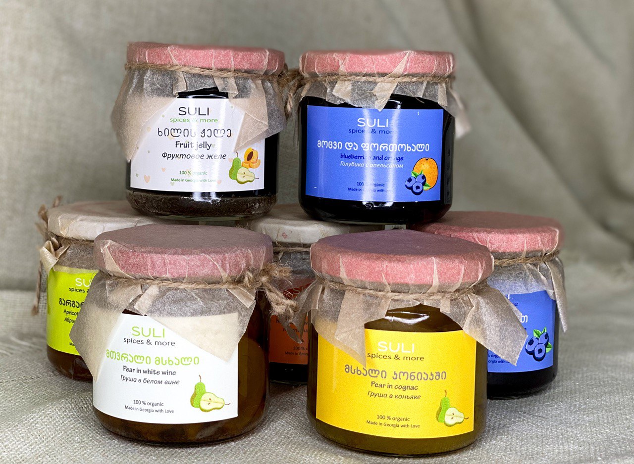 Blueberries <br />in mint syrup